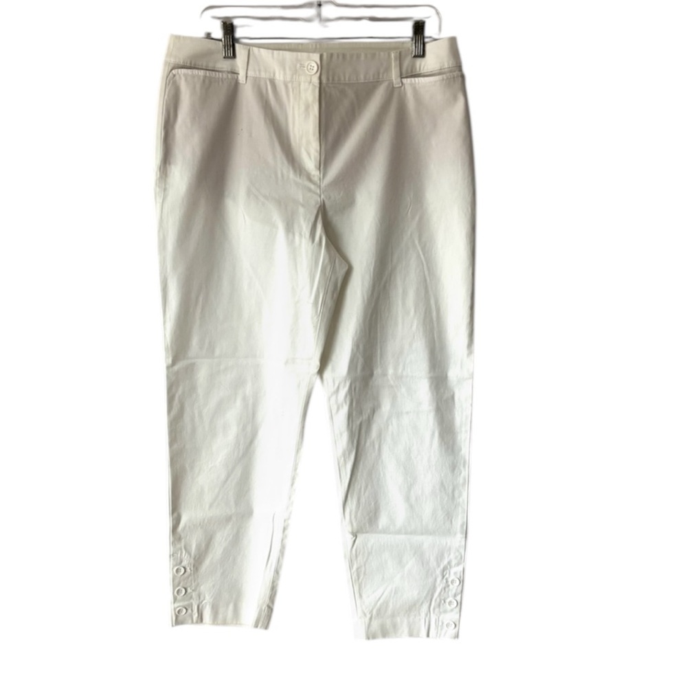 NWOT Talbots White Perfect Crop Pants SZ 10
